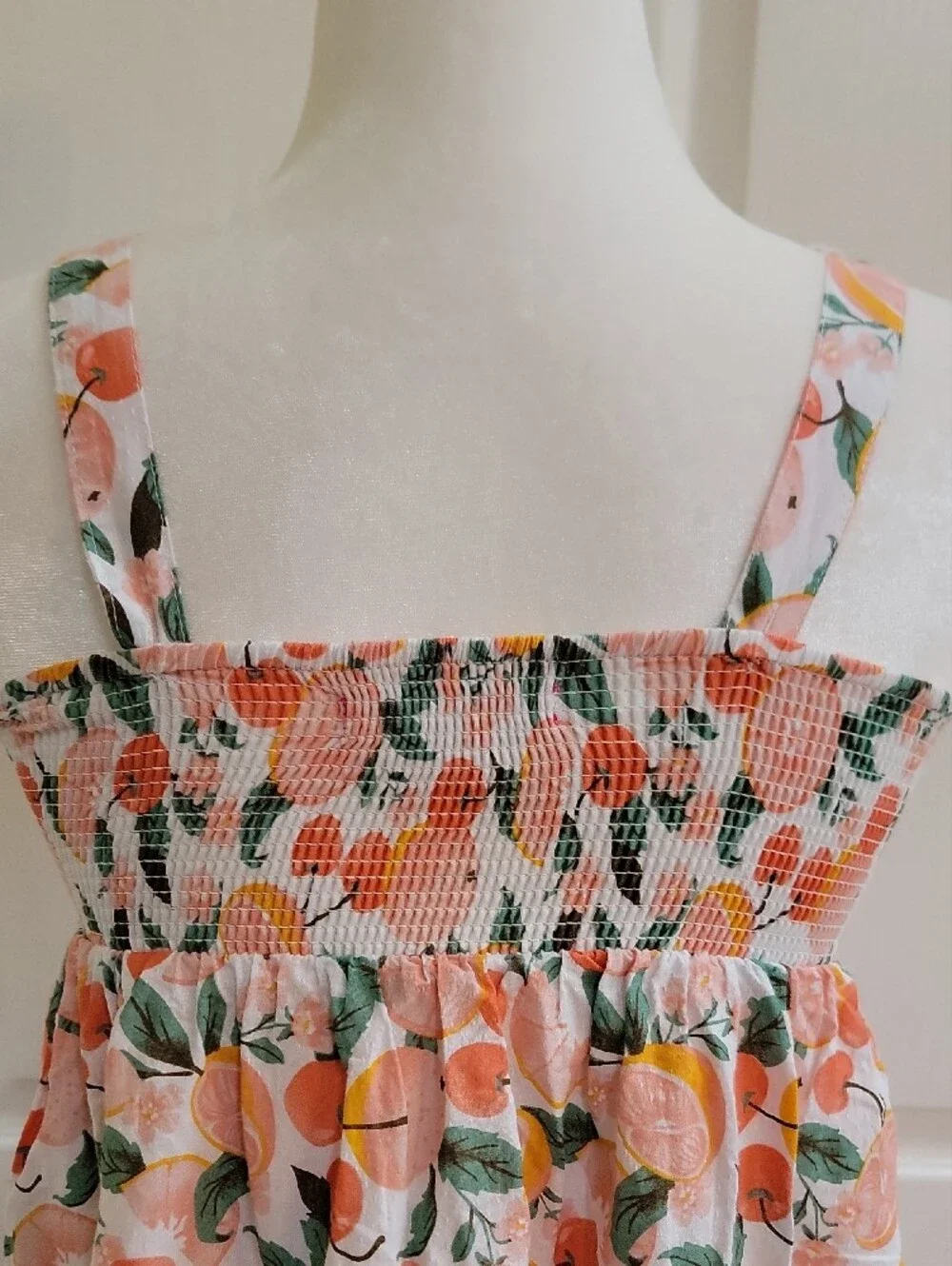 Isaac Mizrahi Kids Pink Floral Fruit-Print Sundress Size 10 EUC